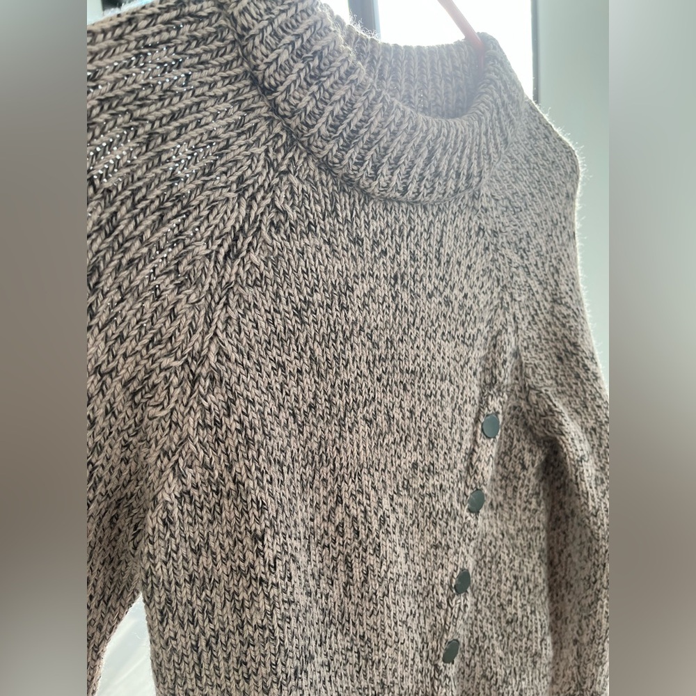 NWOT Zara Asymmetric Button Knit Sweater - Picture 10 of 16
